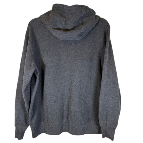 Ariat Charcoal Pullover Hoodie with Teal Logos and Front Pocket- Womens Size L - Picture 5 of 10